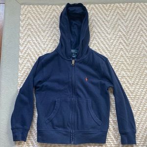POLO by Ralph Lauren Boys Navy Hooded Zip-up